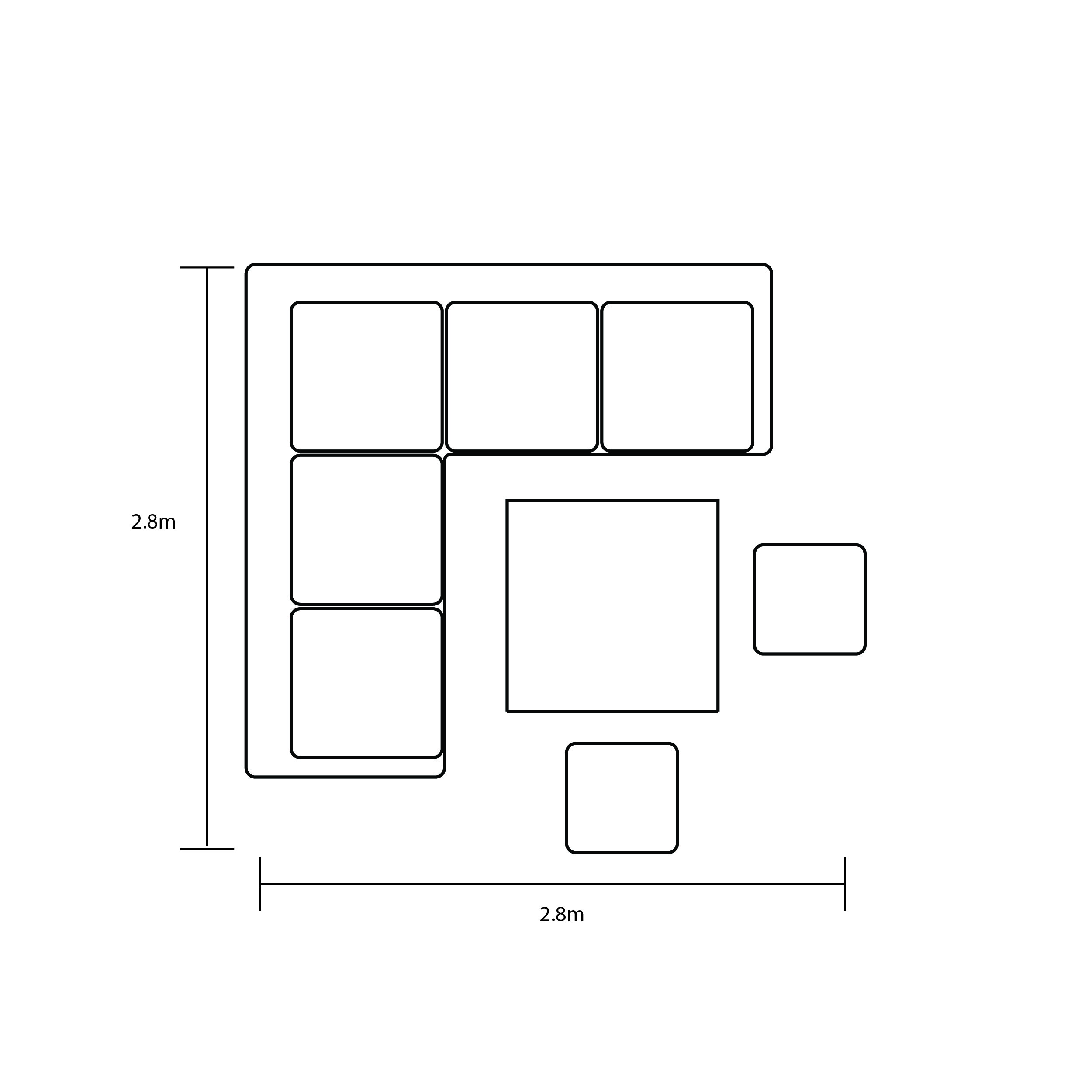 Sahara Square Casual Dining Set footprint